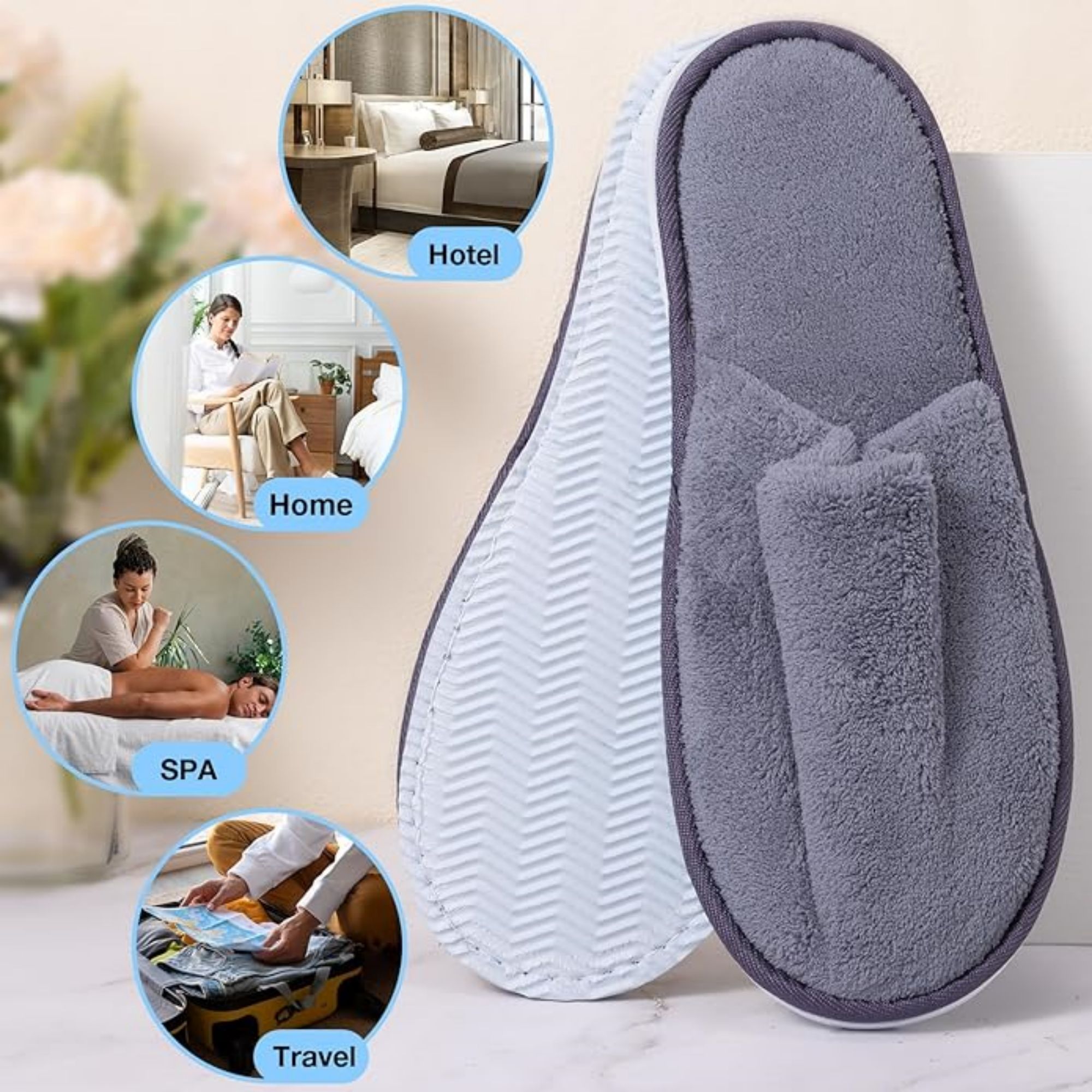 Comfortable Individually Wrapped Guest Slippers 3