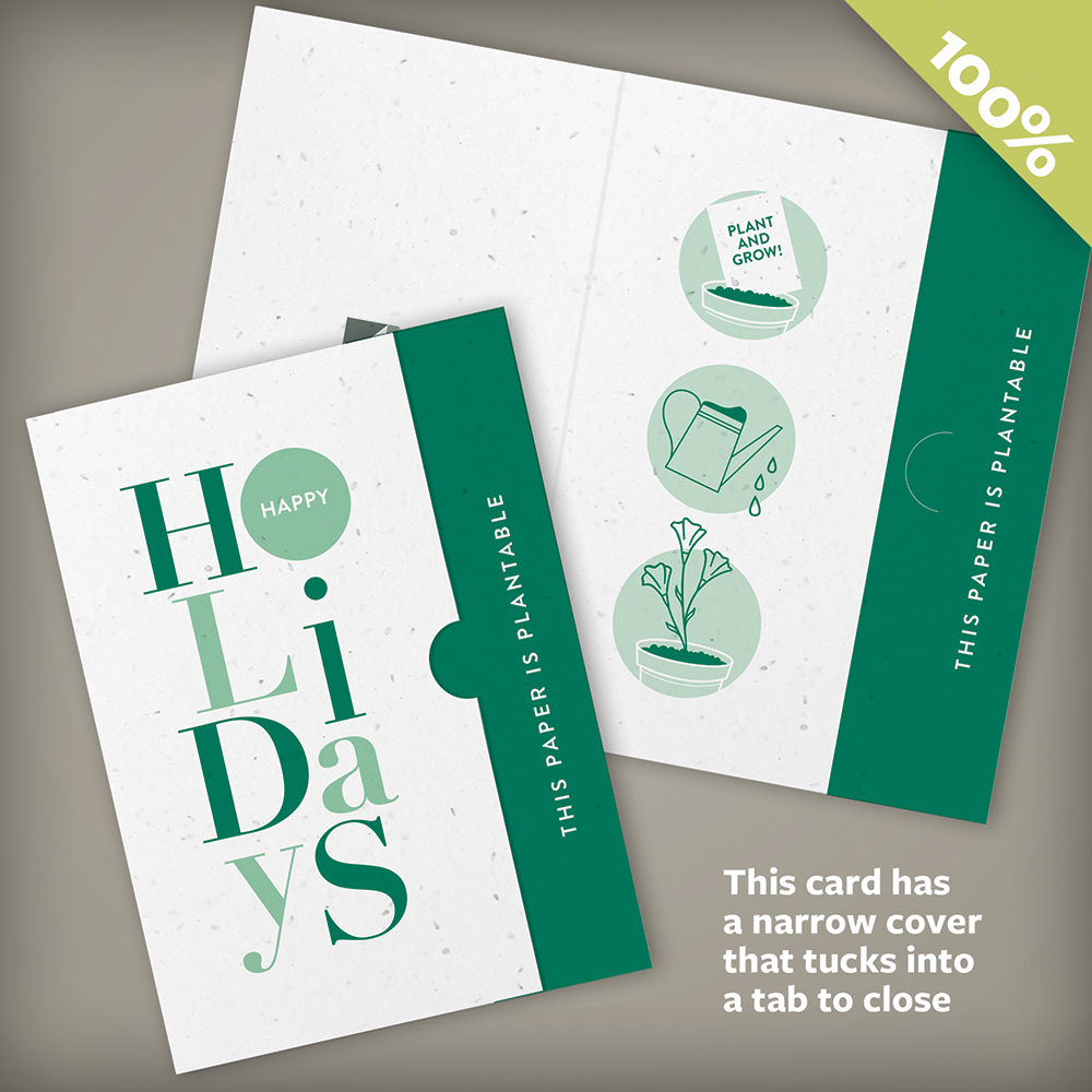 Holiday Letters Plantable Cards with Tab Closure 5