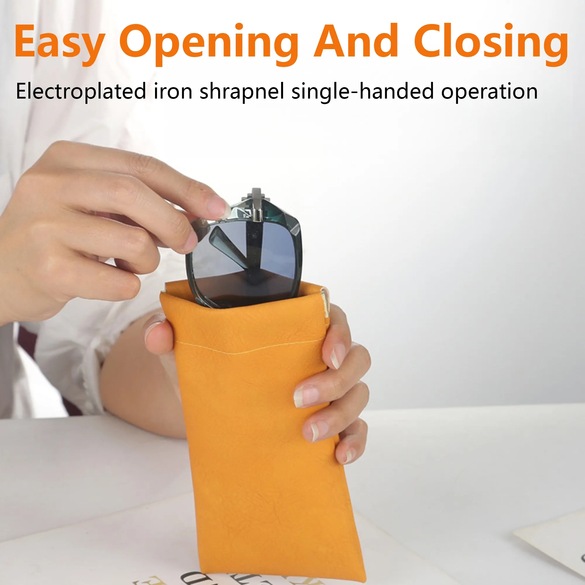 Leather Glasses Case Self-Sealing 2