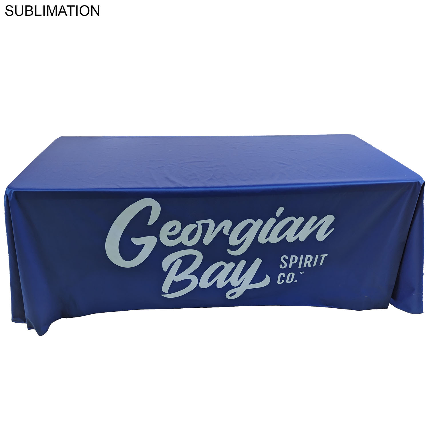 24Hr Express Ship - Sublimated PREMIUM Cloth for 6' Table, Drape Style, Open Back, Rounded Corners 3