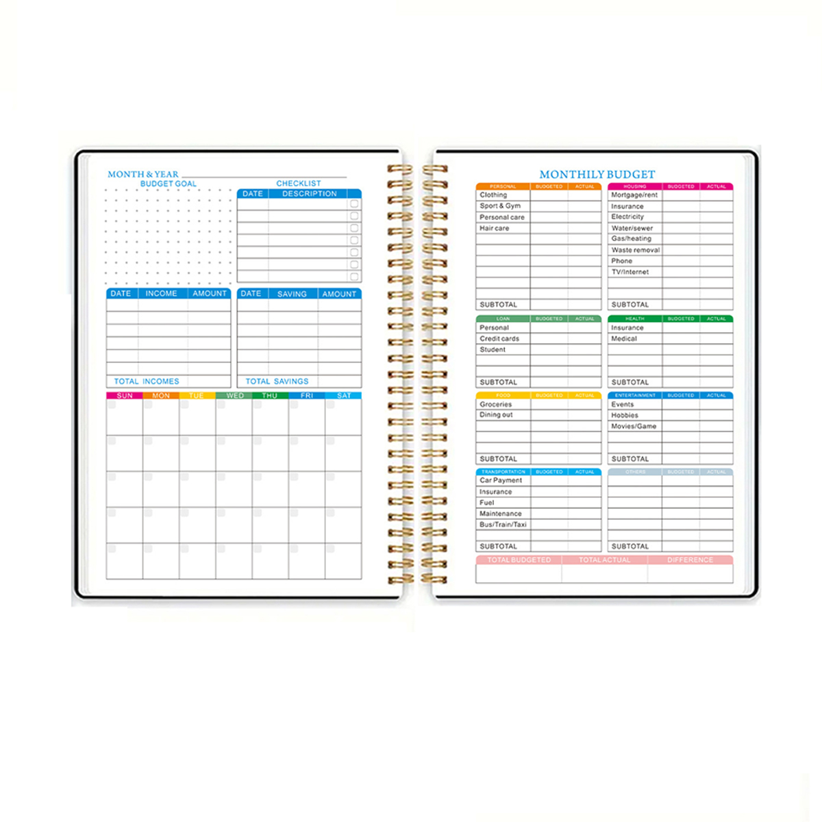 Monthly Budget Book / Notebook 3