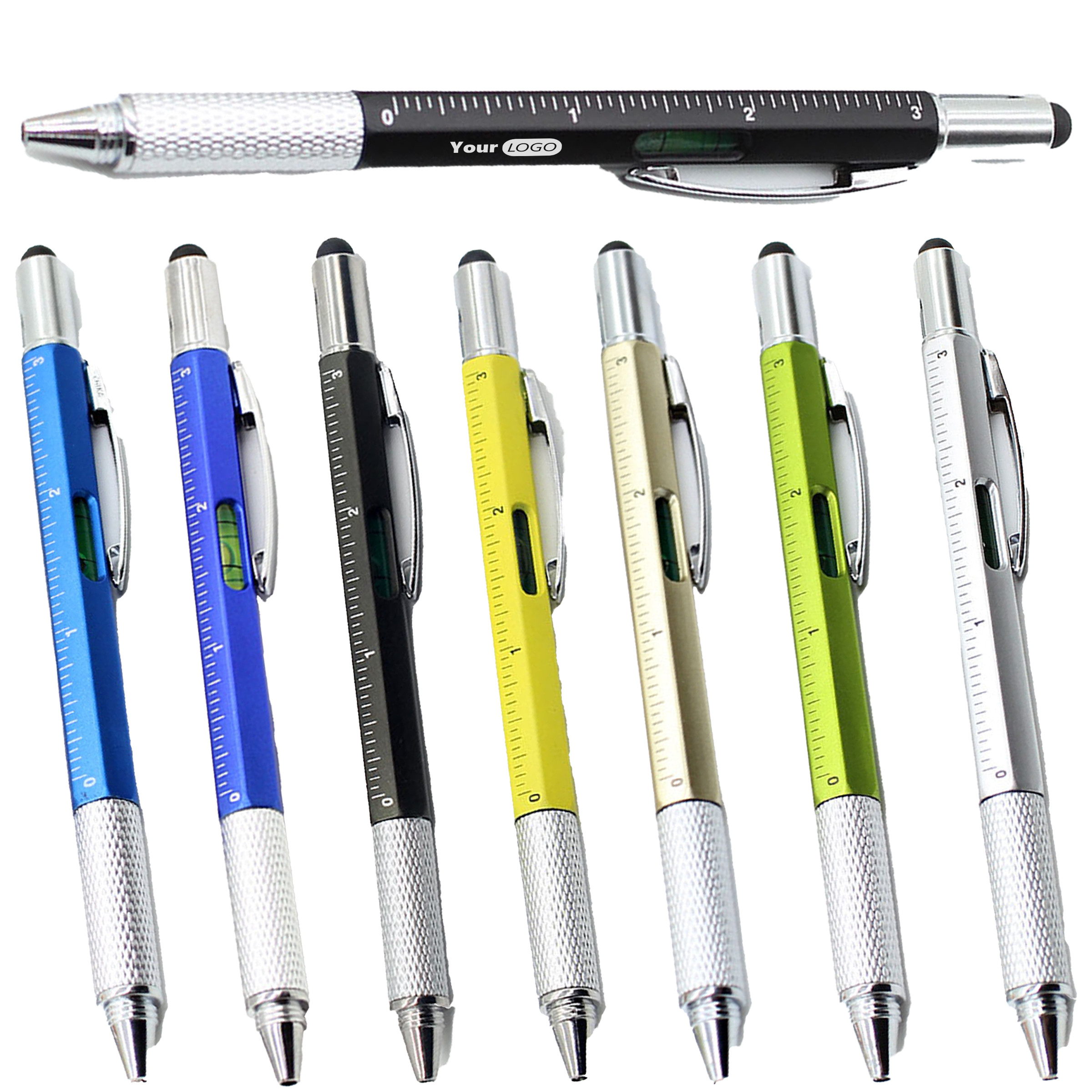 Abs Multi Functional Level Ruler Ballpoint Pen 1