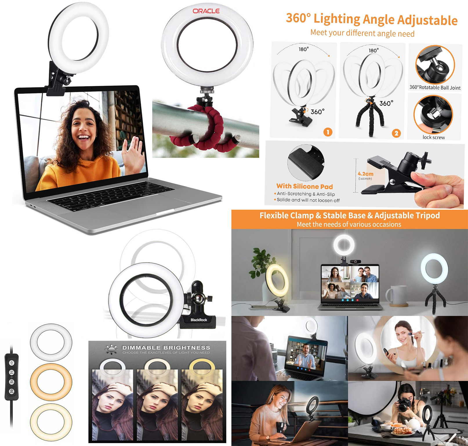 iBank ® Video Conference Lighting Clip on Laptop for Webcam/Zoom/Remote Working 2