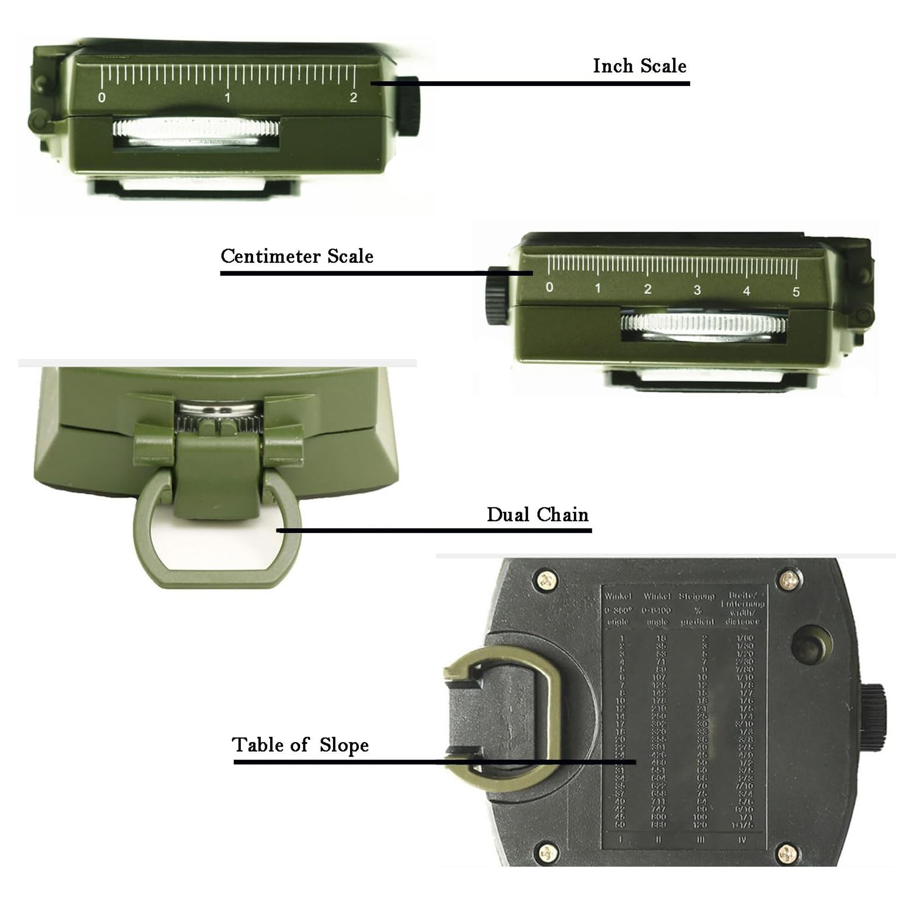 Survival Lensatic Hiking Compass 5