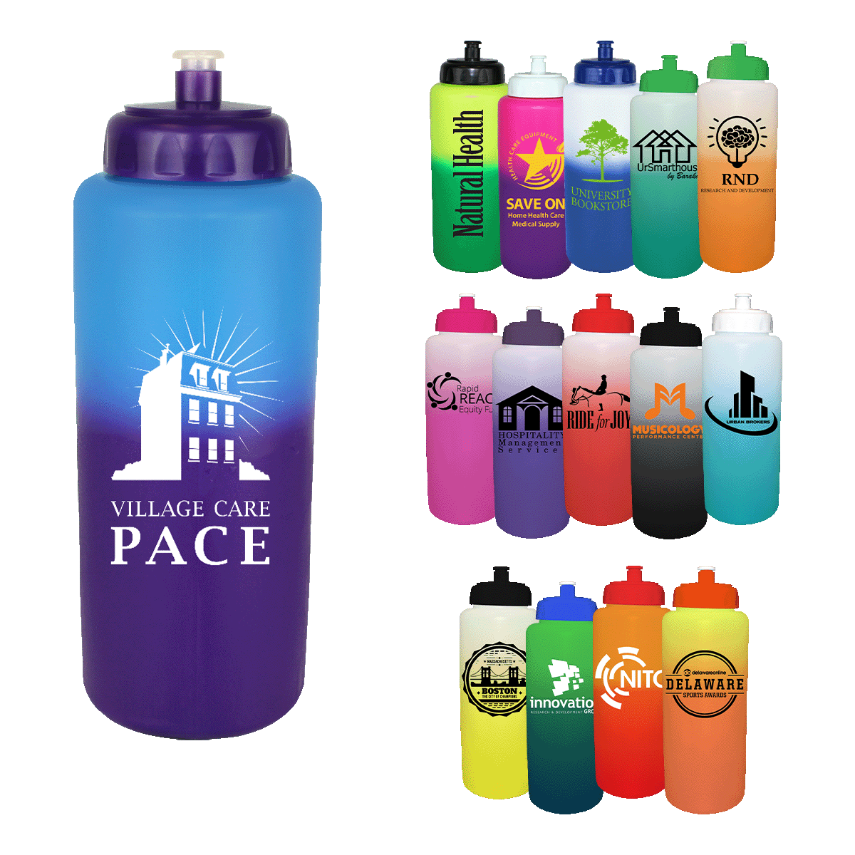 Mood™ 32 oz. Grip Bottle with Push 'n Pull Cap 9