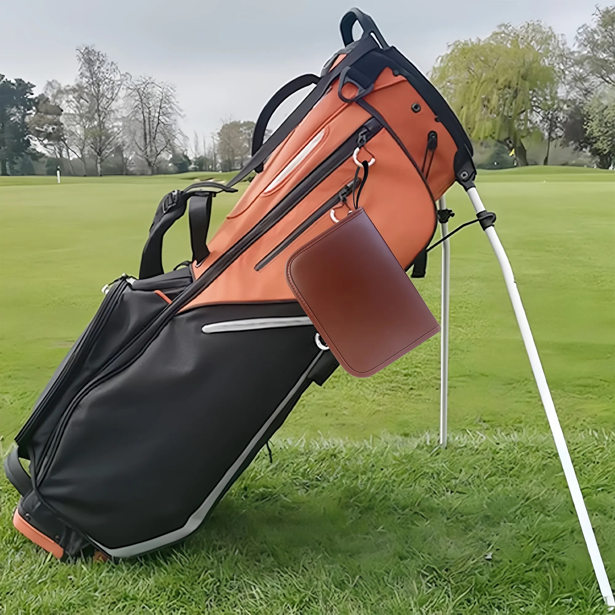 Large Capacity Leather Golf Accessories Storage Bag 7