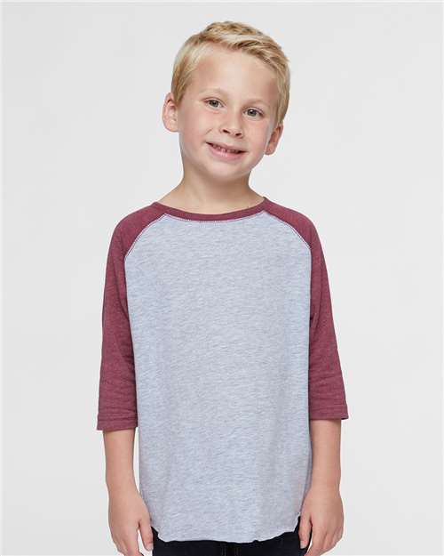 Toddler Baseball Fine Jersey Three-Quarter Sleeve Tee - 3330 51