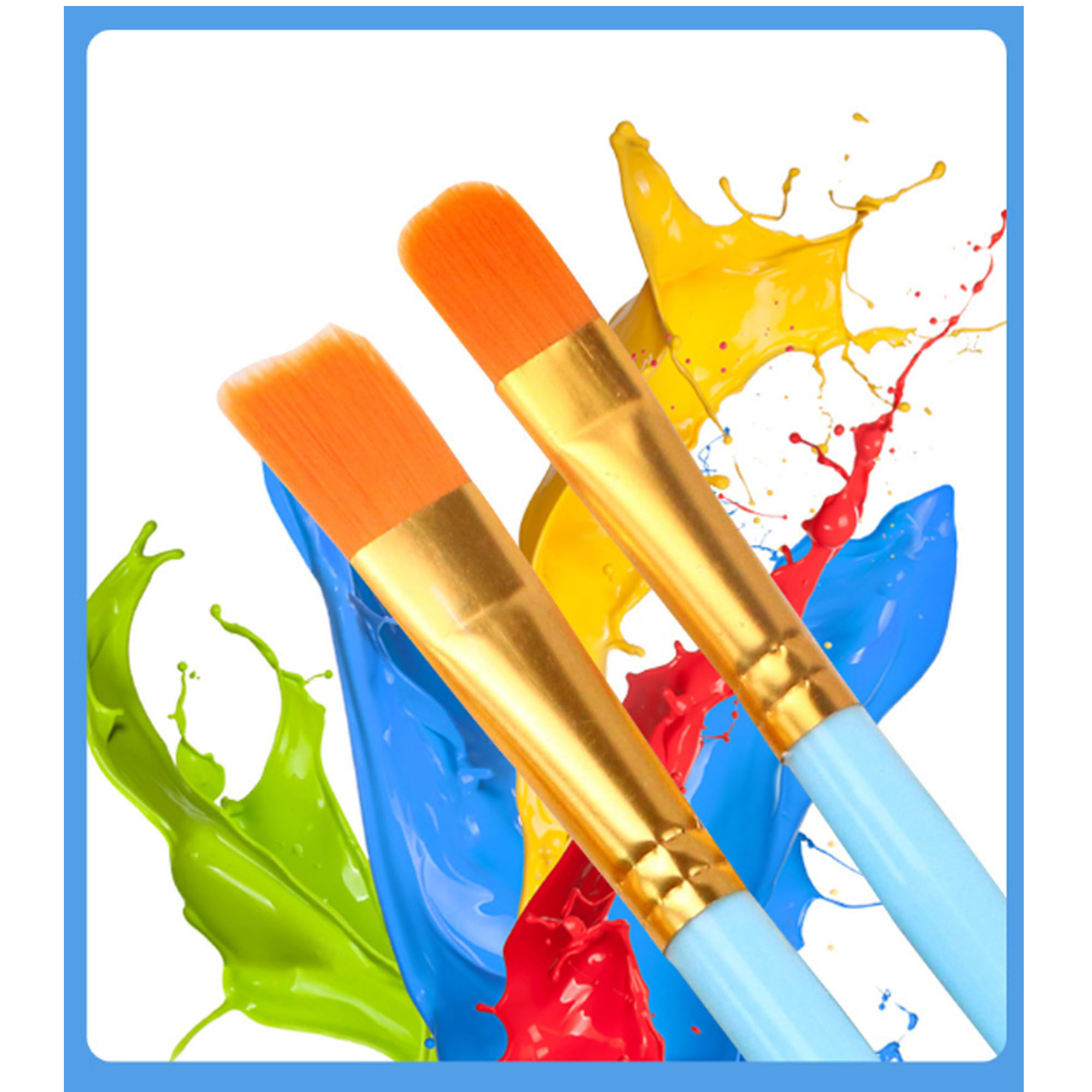 Professional Nylon Brushes for Acrylic & Watercolor Painting 2