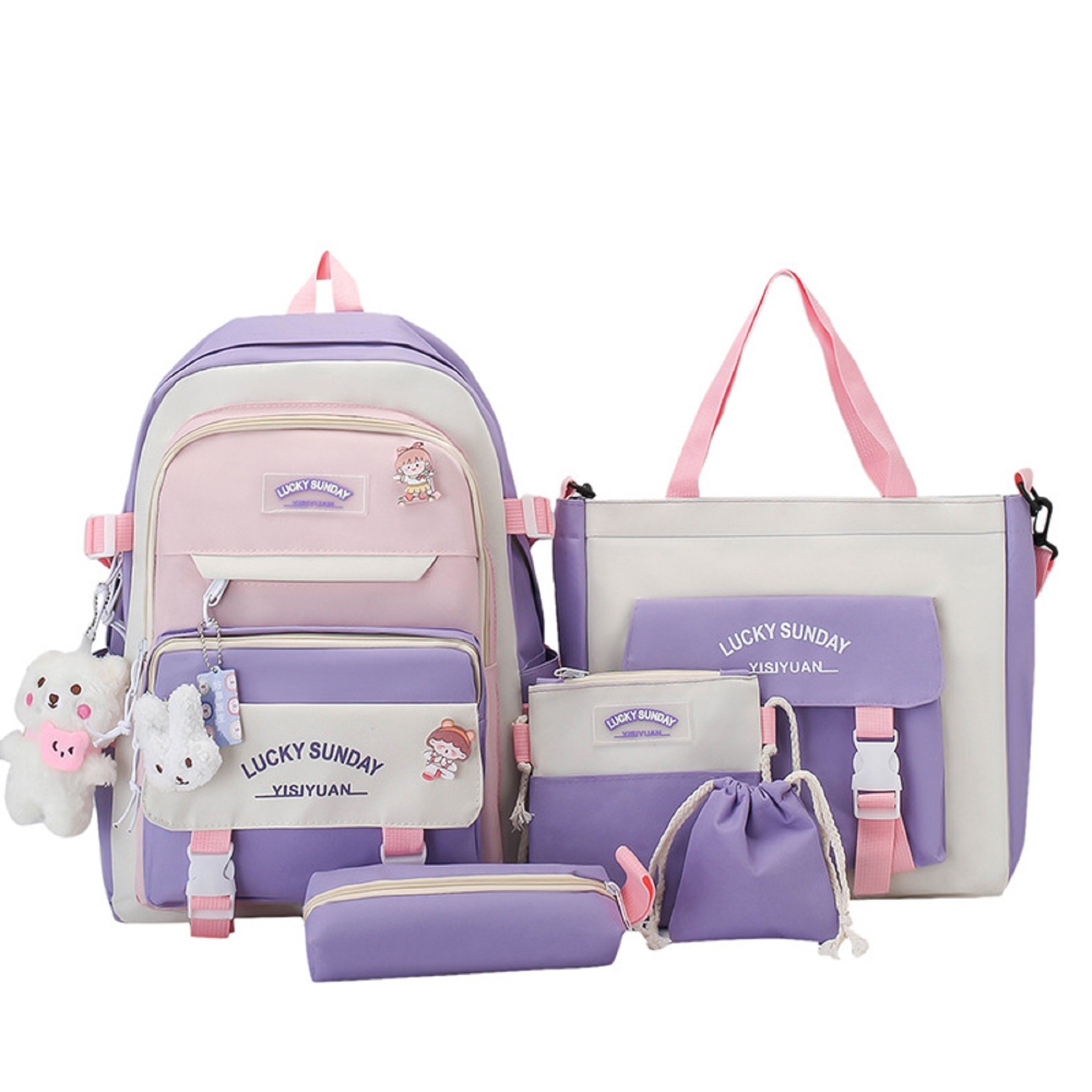 Kawaii Backpack Set of 5 Pieces 6