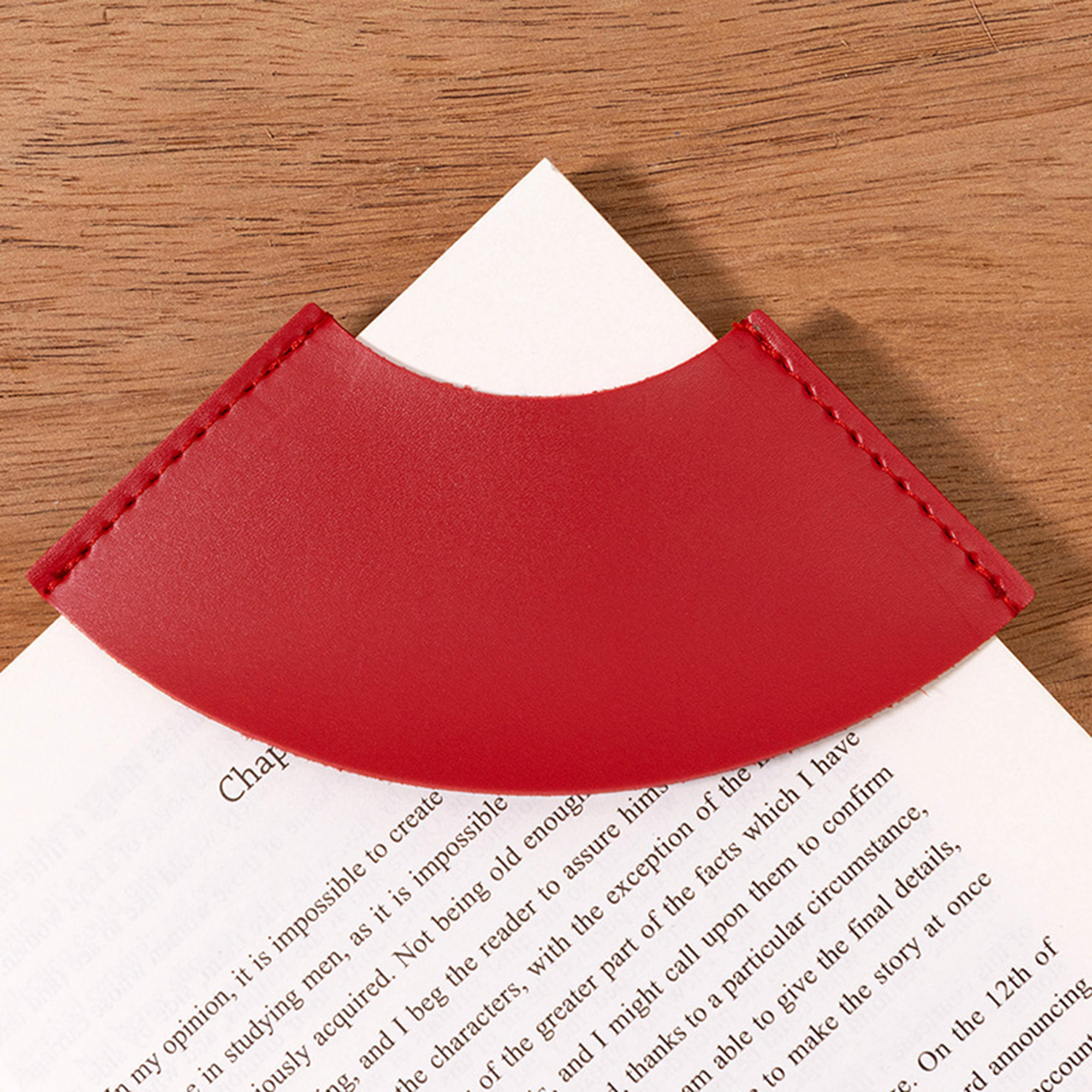 Leather Sector Shaped Bookmark 4