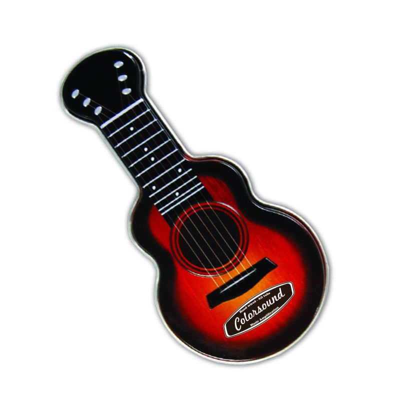 Red Acoustic Guitar Shaped Mint Tin 4