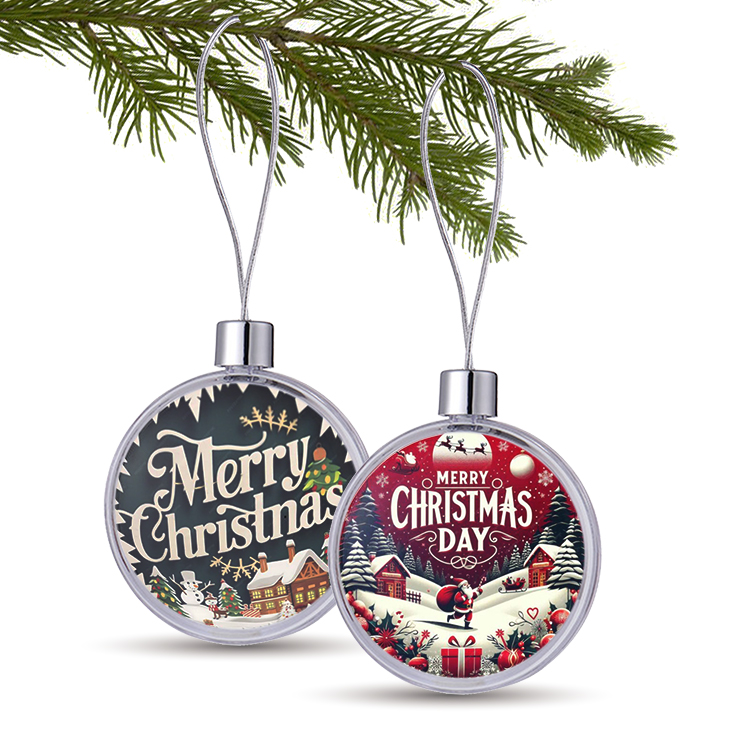 Free Shipping 3" Clear Round Full Color Aluminum Sheet Ornament 9