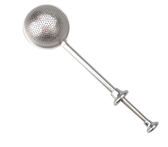 Stainless Steel Push Style Tea Ball Strainer 5