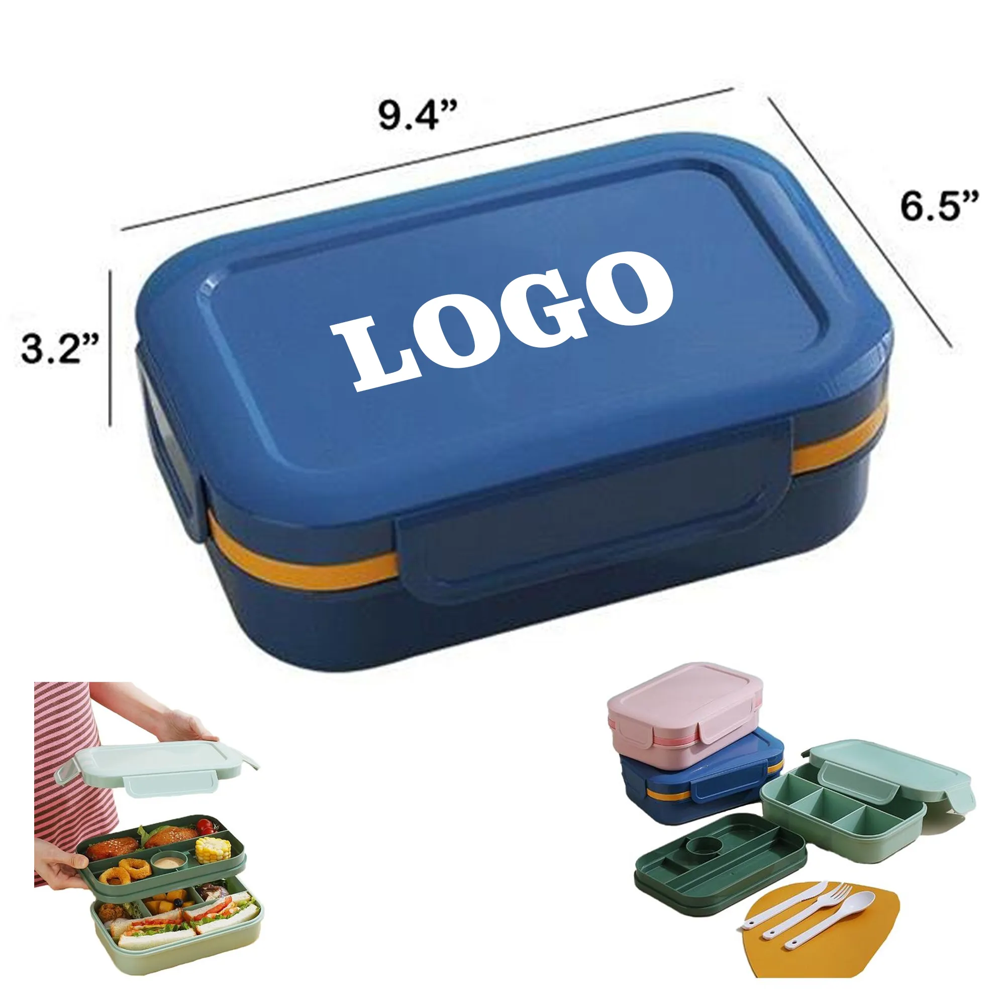 68OZ Stackable Bento Lunch Box 1