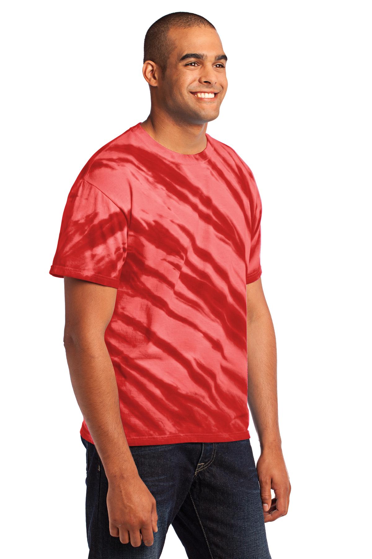 Port & Co Tiger Stripe Tie-Dye Tee. PC148 1