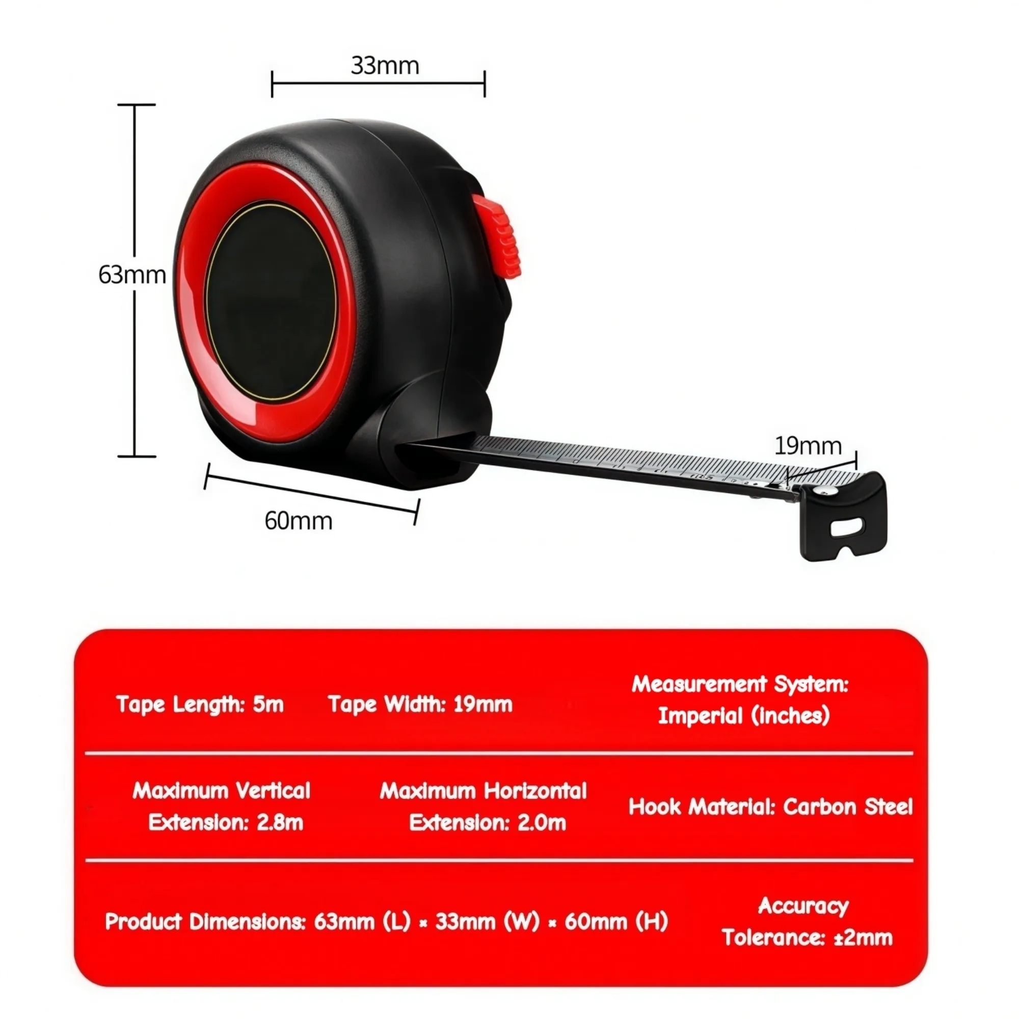 Premium Stainless Steel Tape Measure 5