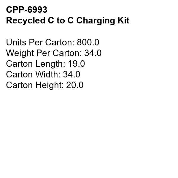 Recycled C to C Charging Kit 20