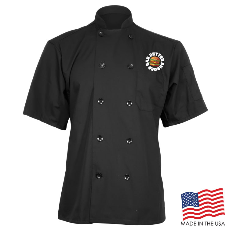 Mesh Back Chef Coat with Short Sleeves (FULL COLOR LOGO) 10