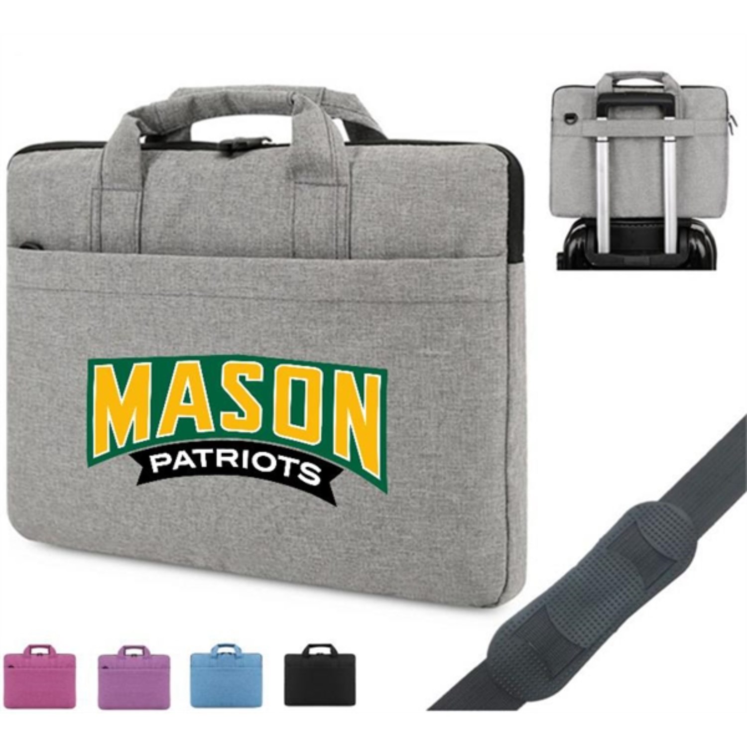 Polyester Laptop Sleeve w/ Carry Handle & Shoulder Strap 2