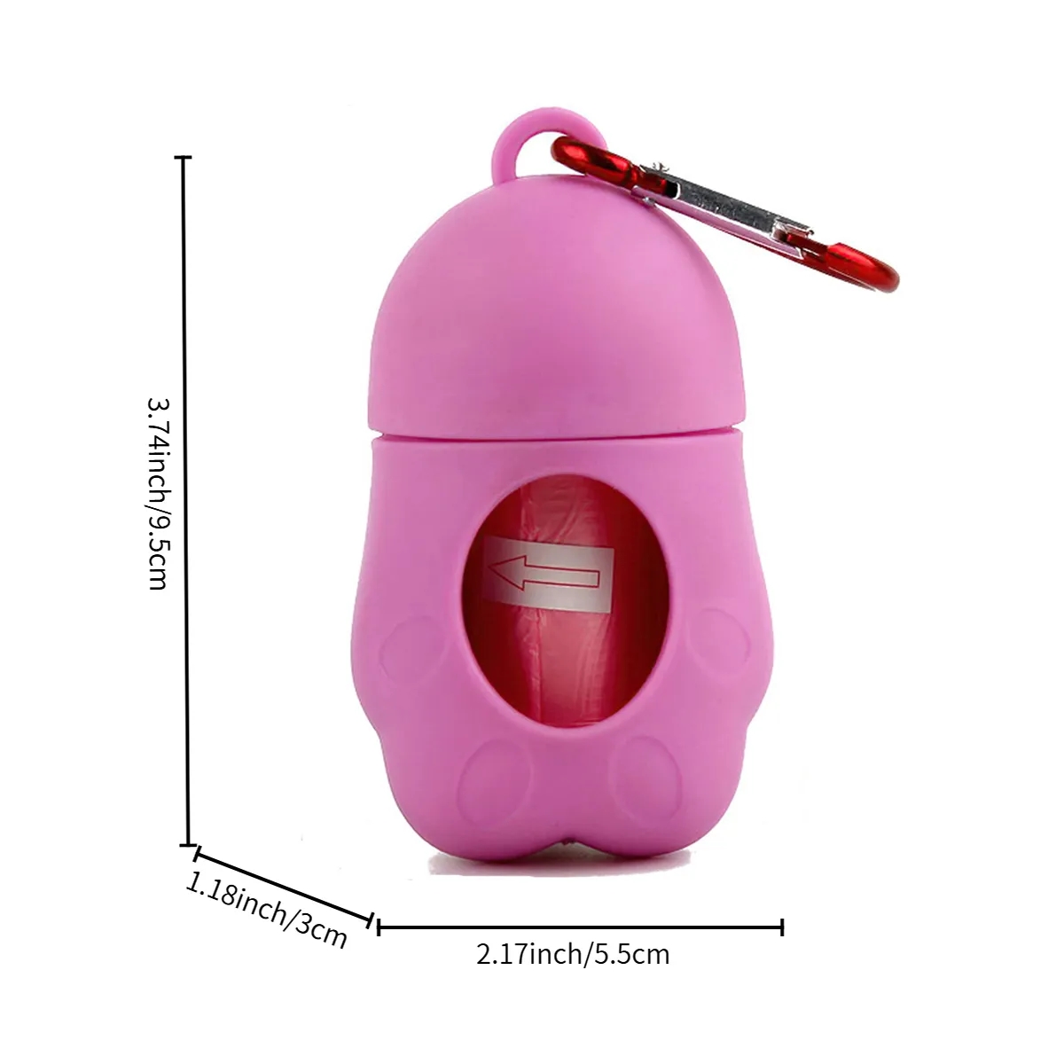 Portable Pet Waste Bag Dispenser with Carabiner 2