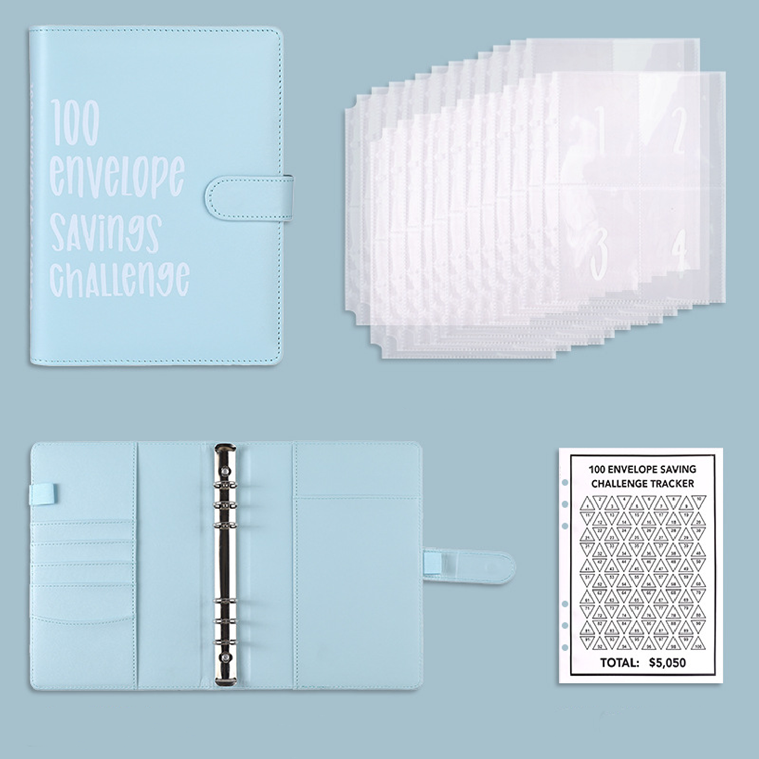 100 Envelopes Money A5 Saving Challenge Binder 5