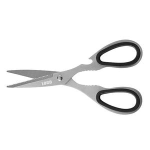 Stylish Black Handle Scissors With Bottle Opener Multifunctional 11