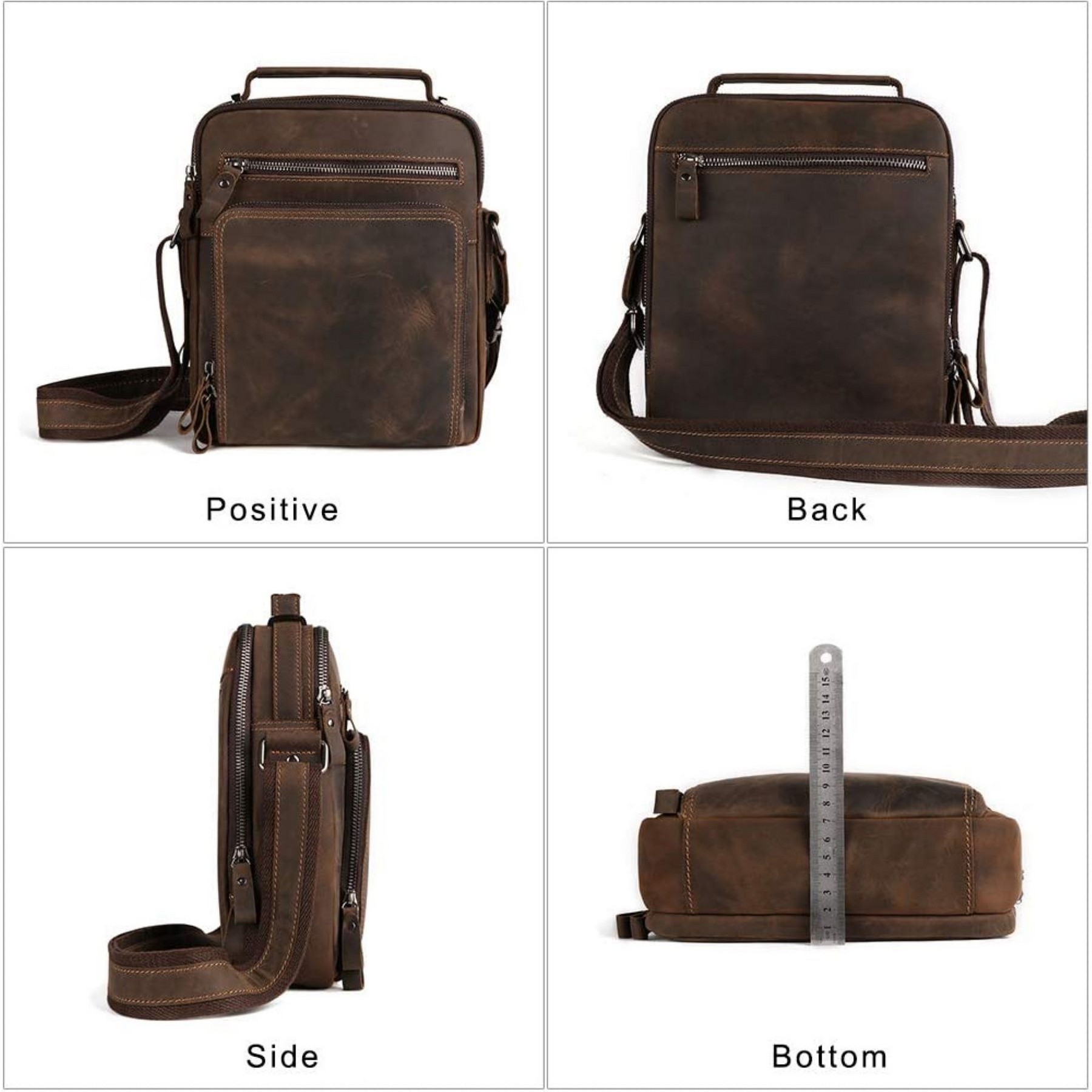 Genuine Leather Messenger Bag 9