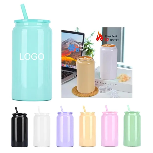 16 Oz Insulated Tumbler With Lid And Straw 3