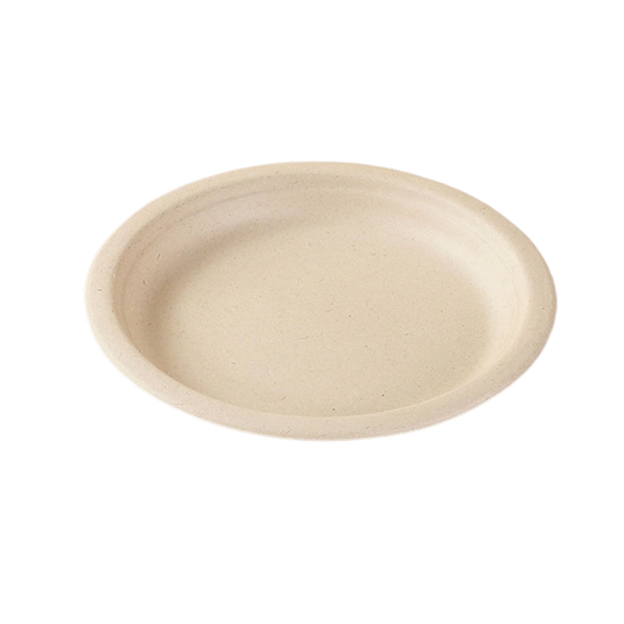 Compostable Paper Plate Natural Beige 7" Diameter 2