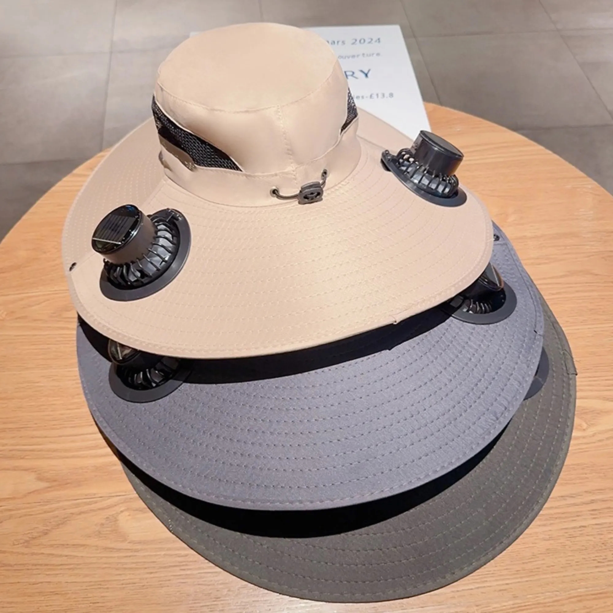 Summer Outdoor Sun Hat with Cooling Fan for Corporate Events 3