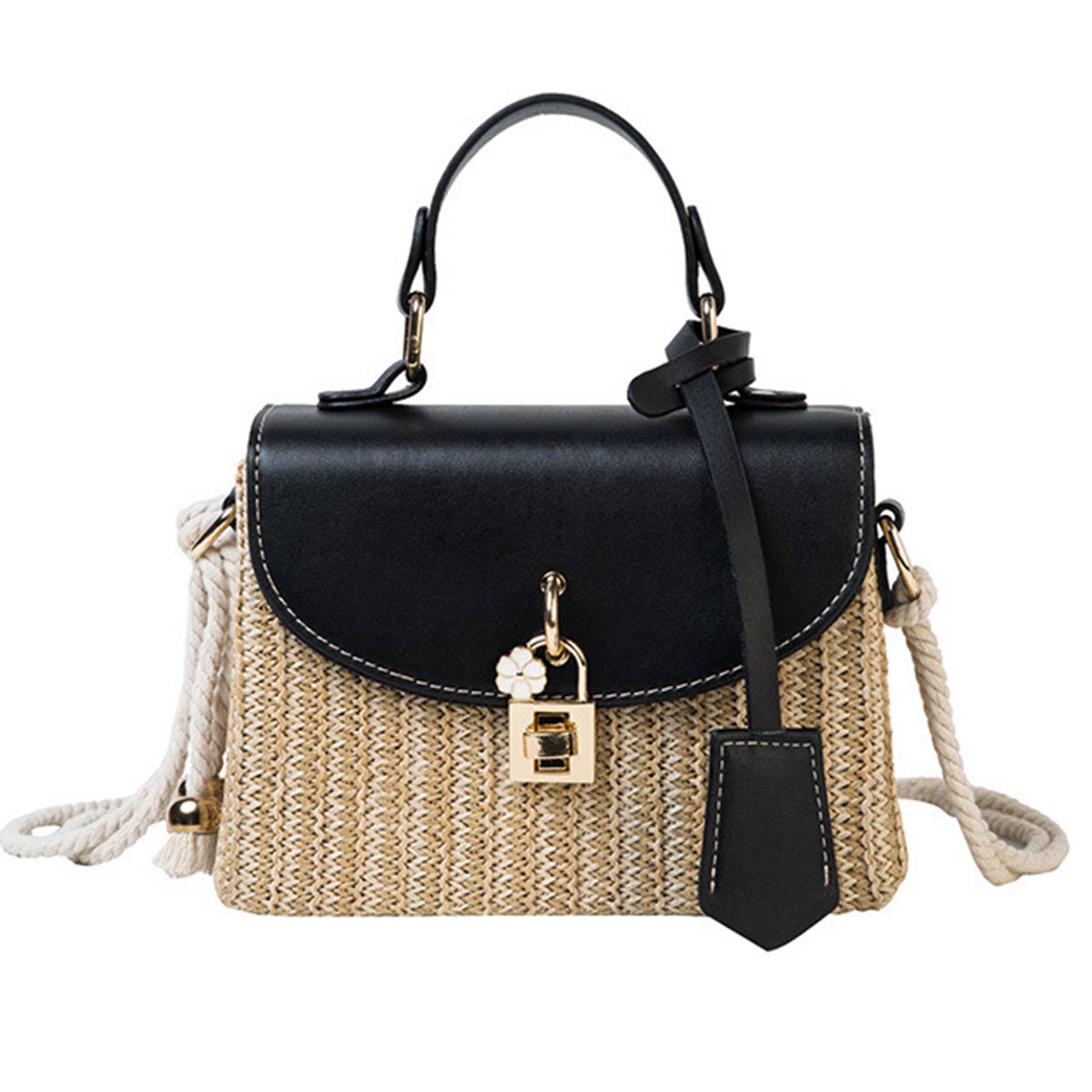 Jute/Burlap Straw Fashion Rattan Shoulder Cross-body bag 5