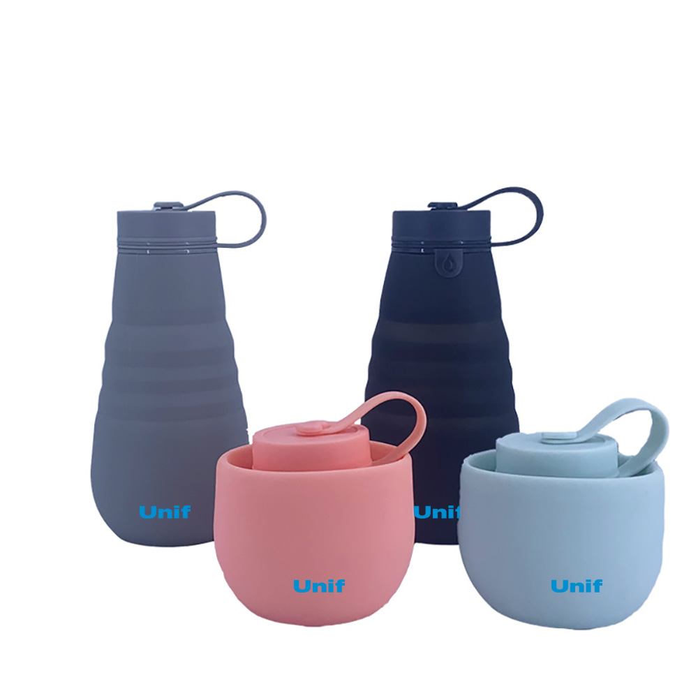 17oz Outdoor Travel Silicone Collapsible Water Bottle 1