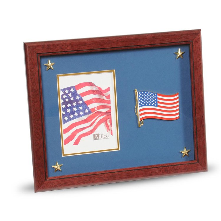 American Flag Medallion 5-Inch by 7-Inch Picture Frame with Stars 1