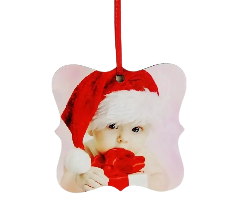 Square Frame MDF Christmas Ornament 5