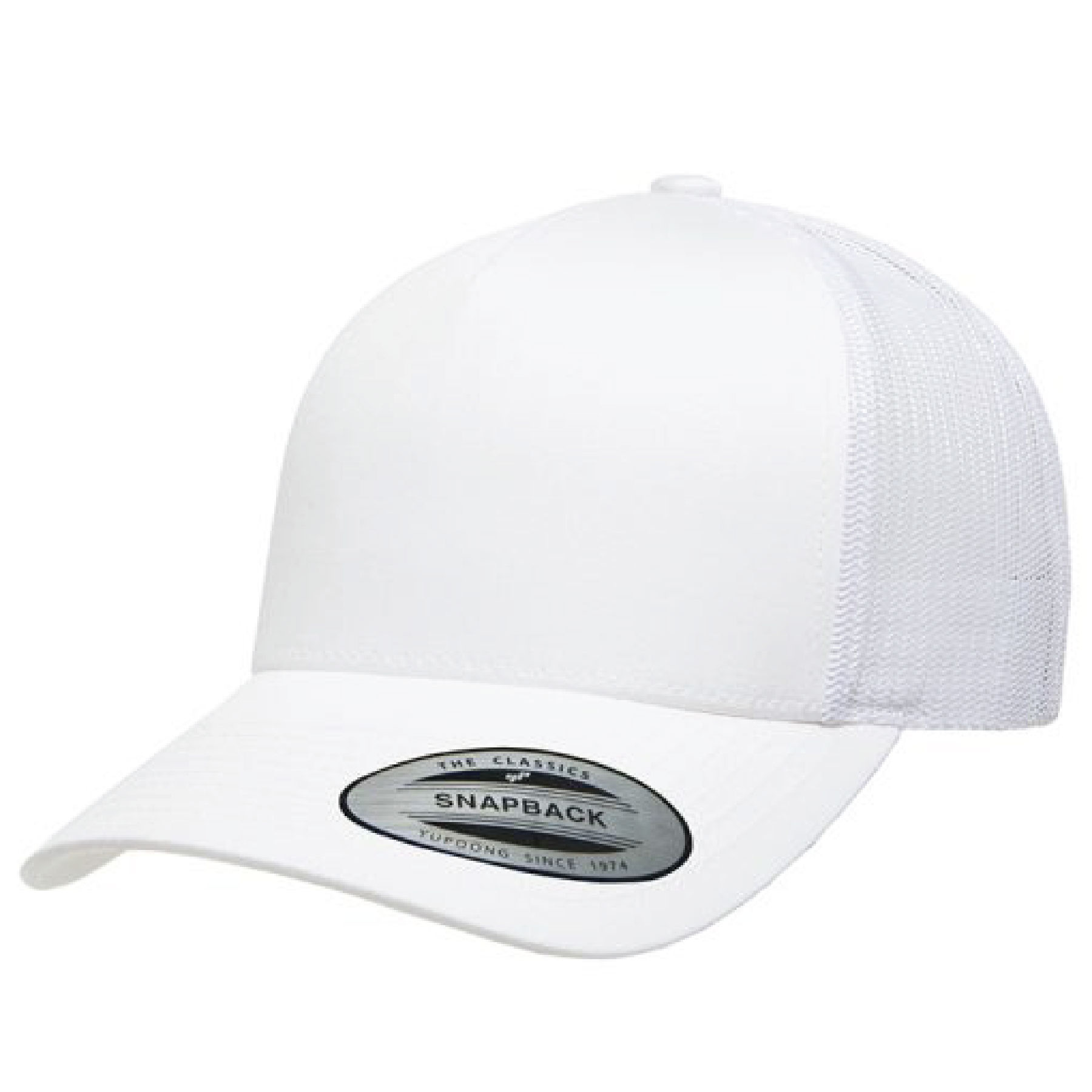 Yupoong 6506 YP Classics Five-Panel Retro Trucker Hat with Leatherette Patches or Embroidery 32