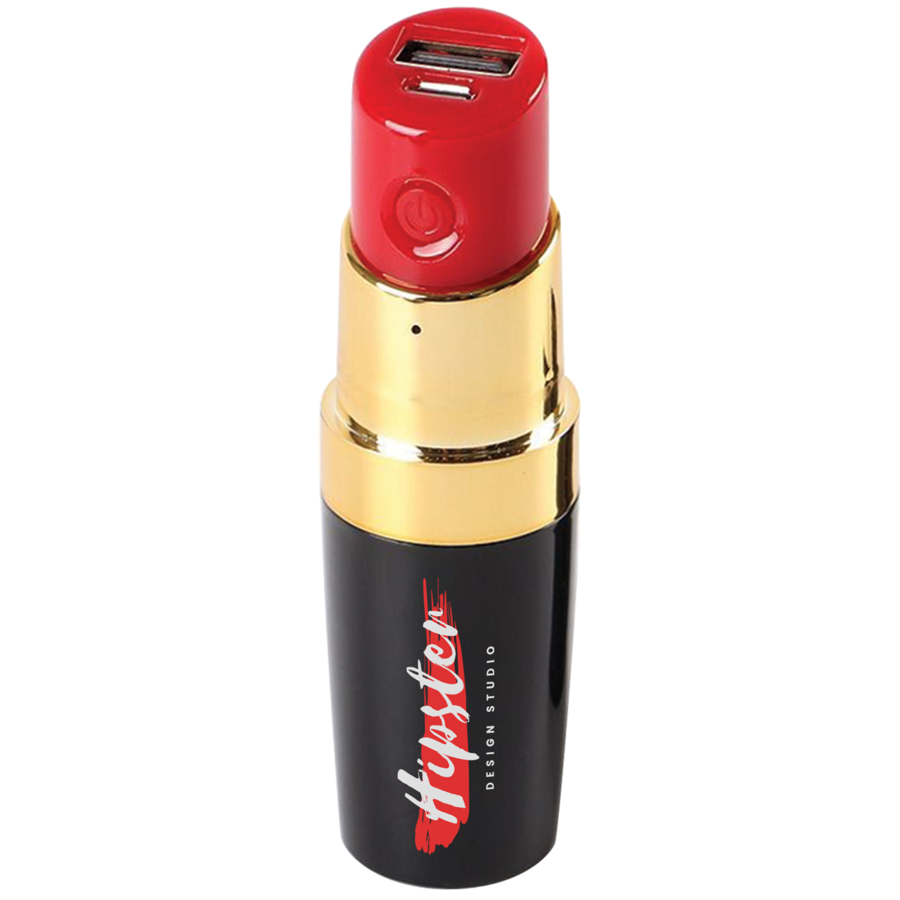 GlamCharge Lipstick Power Bank 2200mAh 3