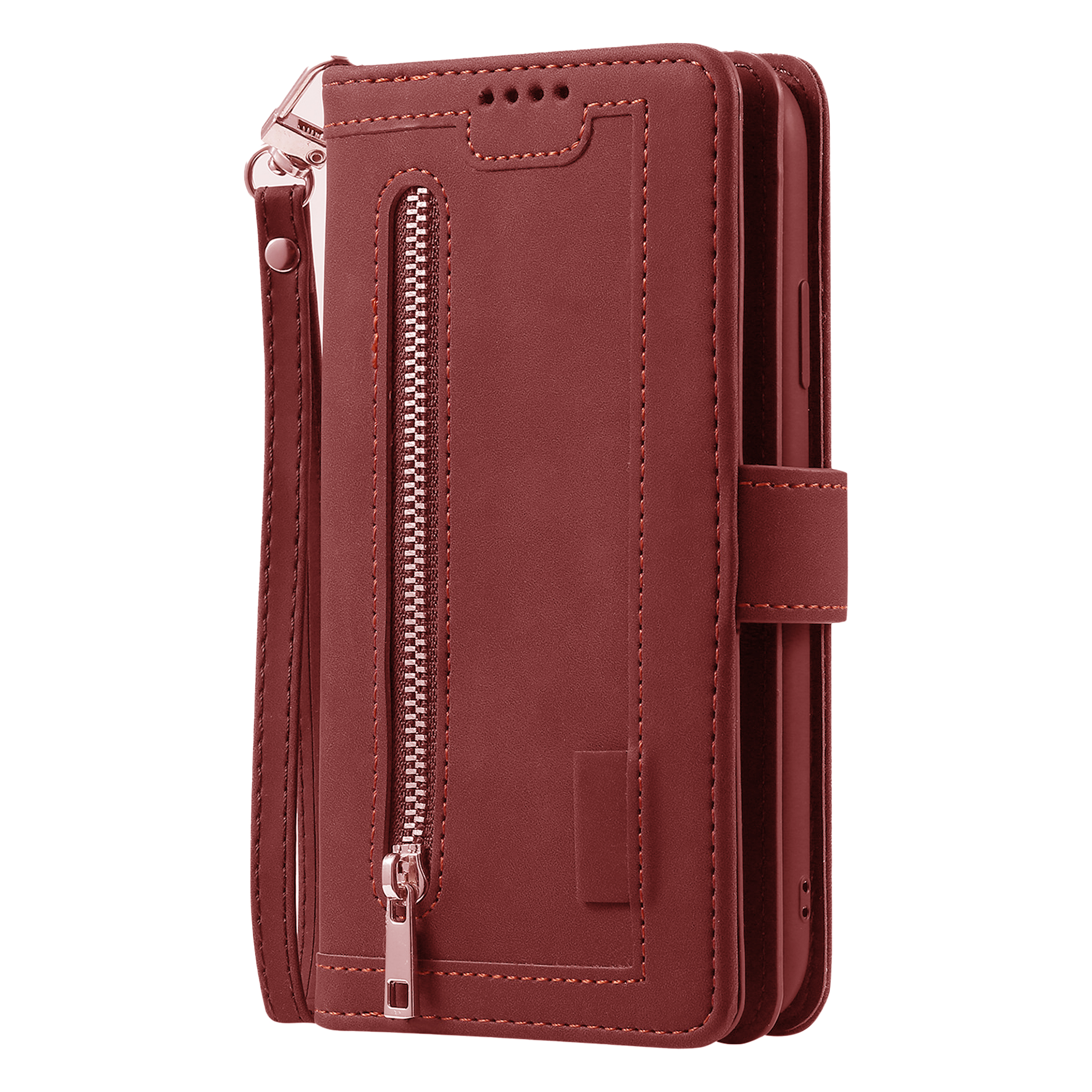 Leather Stylish Wallet Case With Zipper And Card Storage 7