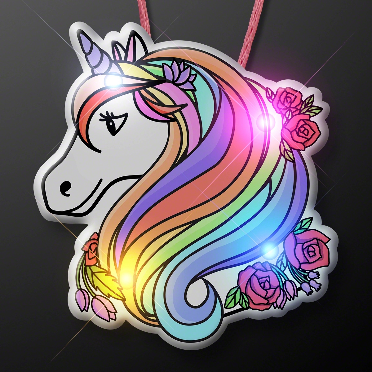 Light Up Unicorn Blinky Necklace 1