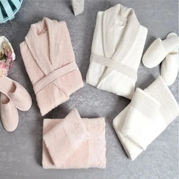 Custom Organic Cotton Hotel Bathrobe Set 5