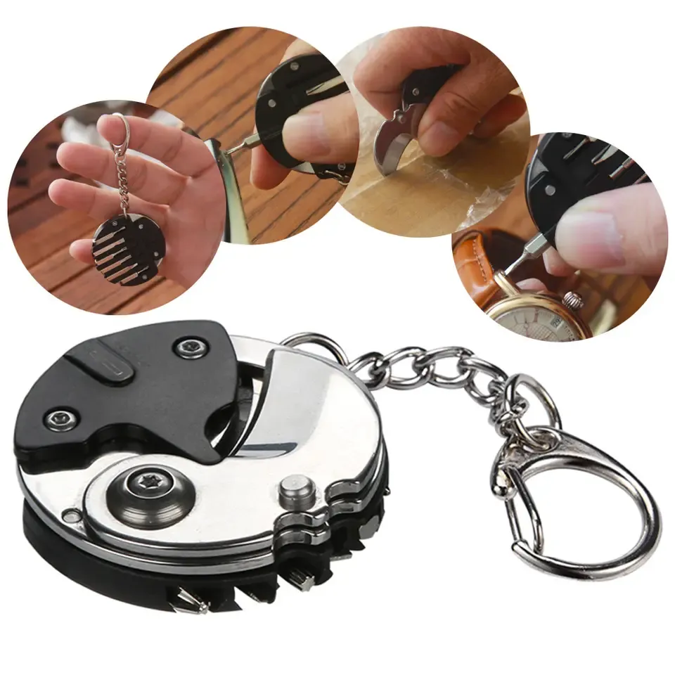 Folding Knife Screwdriver Set Keychain 2