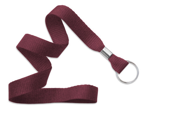 5/8" Blank Lanyard w/Split Ring (Maroon Red) 1