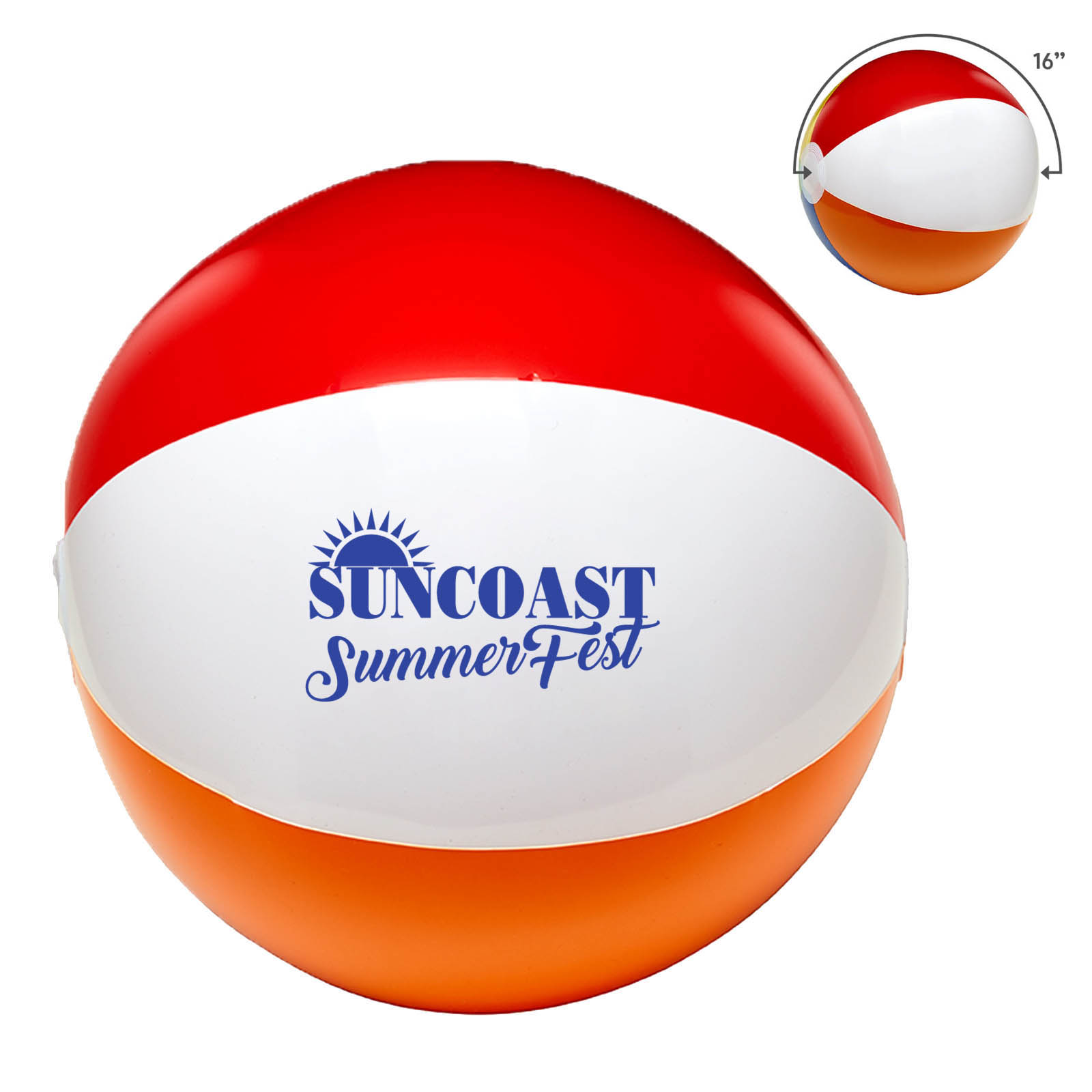 16" 6 Color Beach Ball