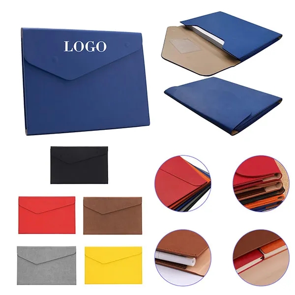 Waterproof PU Leather A4 File Document Bag 3