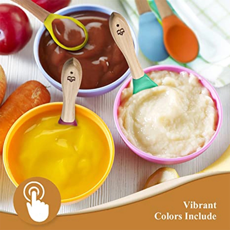 5.58" Silicone wooden spoon 6
