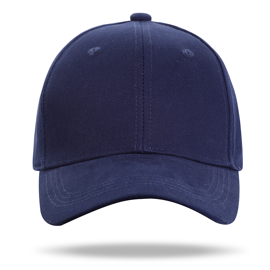 Stock Solid Color Cotton 6 Panel Cap, Double Buckle Back 5