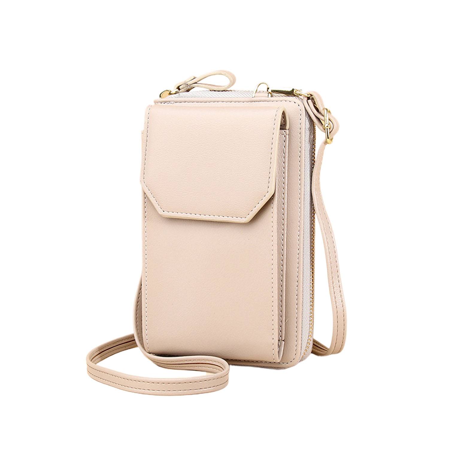 Women RFID PU Leather Crossbody Wallet w/Card Slots 8
