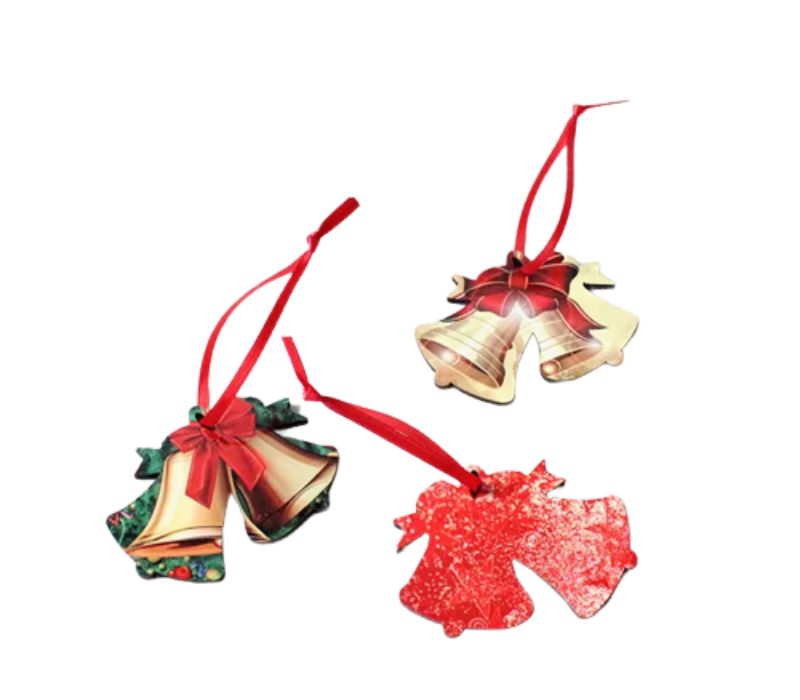 Two-Bell MDF Christmas Ornament 4