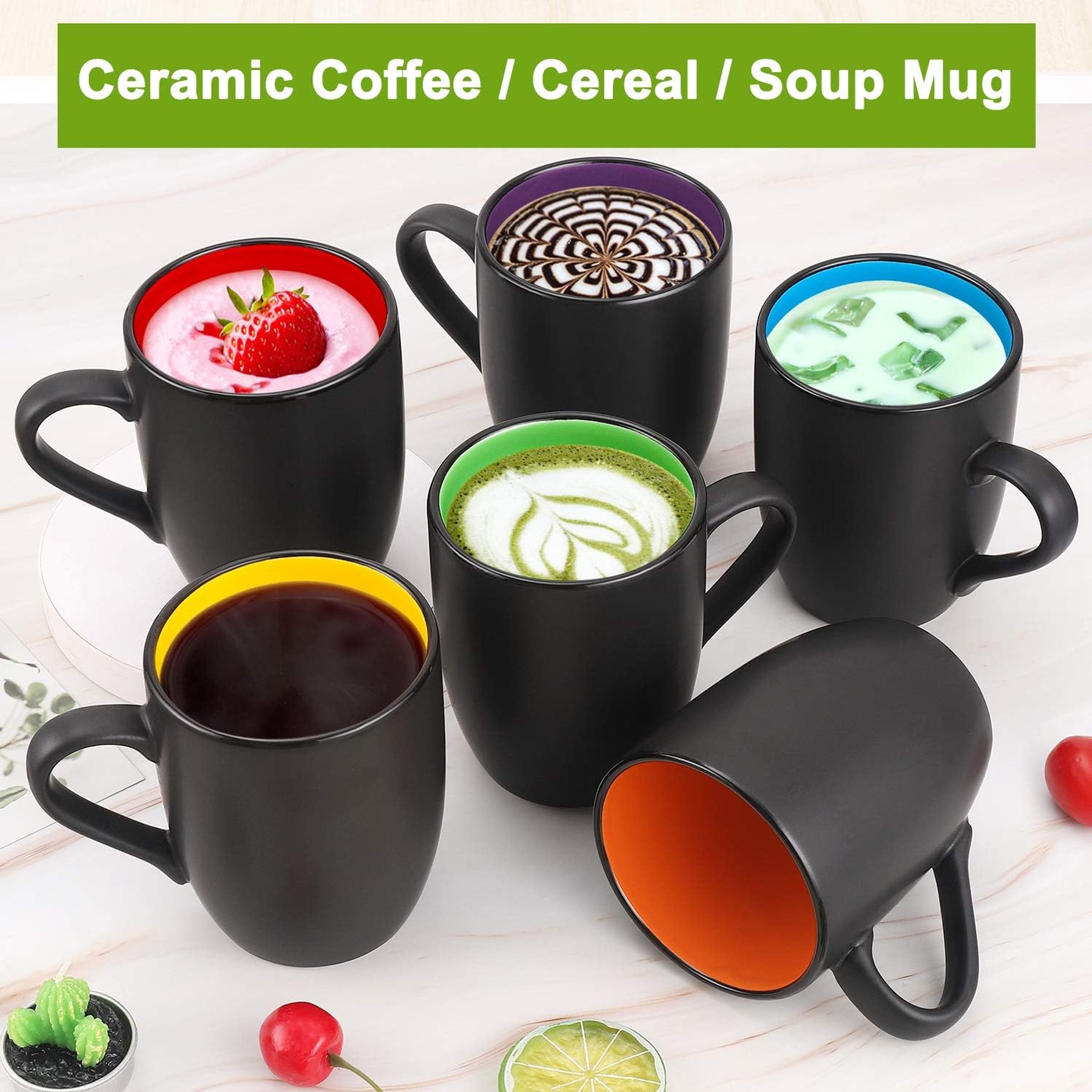 16 Oz Matte Ceramic Couples Mug 4