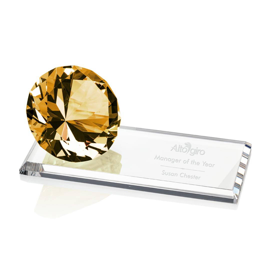 Gemstone Award on Starfire - Amber 3