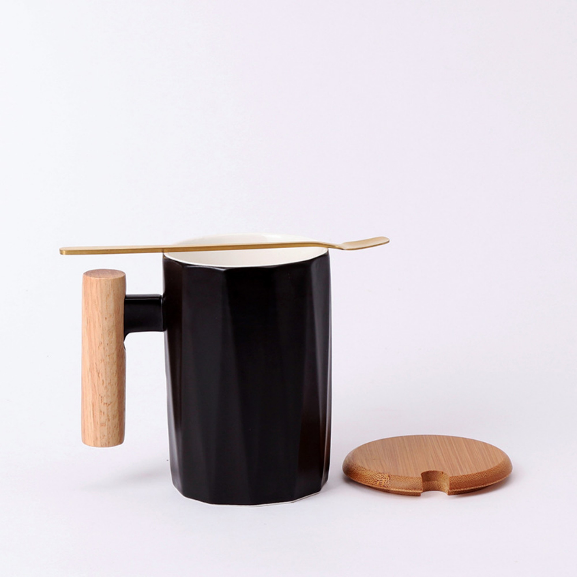 11oz Wood Handle Ceramic Mugs 5